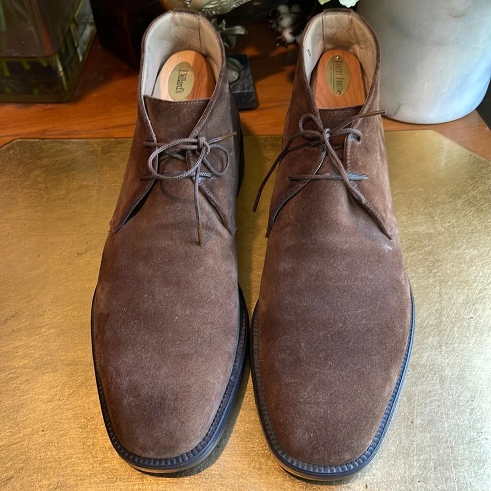 Salvatore Ferragamo Chukka Boot in Brown Suede